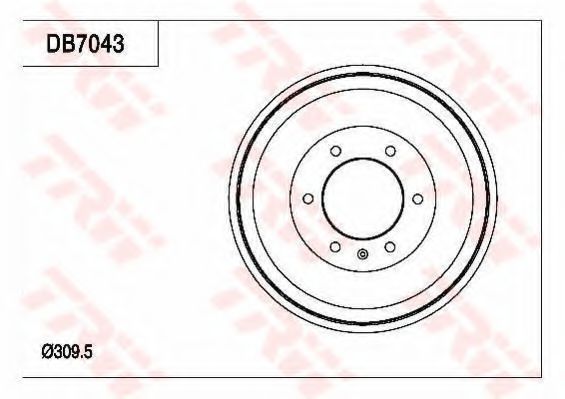 Тормозной барабан TRW DB7043