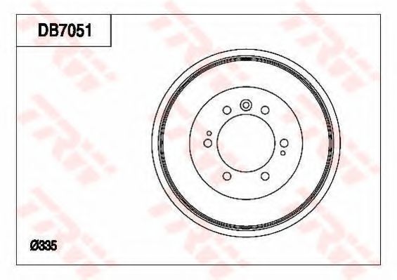 Тормозной барабан TRW DB7051