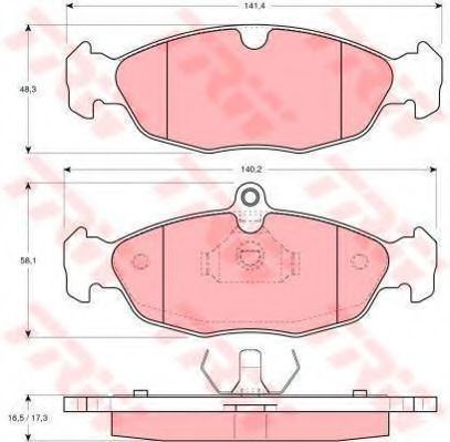 Комплект тормозов, дисковый тормозной механизм TRW GTD1007
