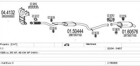 Система выпуска ОГ MTS C150006002376