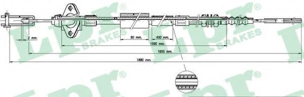 Трос, управление сцеплением LPR C0231C