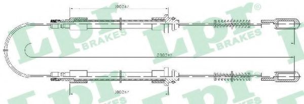 Трос, стояночная тормозная система LPR C1688B