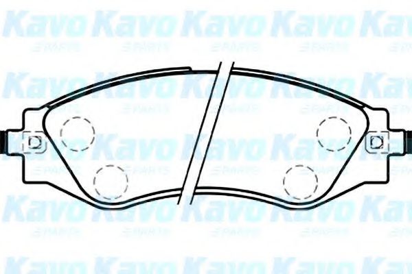 Комплект тормозных колодок, дисковый тормоз KAVO PARTS BP-1009