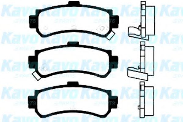 Комплект тормозных колодок, дисковый тормоз KAVO PARTS BP-6555