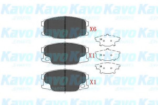 Комплект тормозных колодок, дисковый тормоз KAVO PARTS KBP-5535