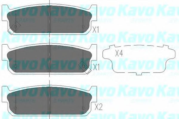 Комплект тормозных колодок, дисковый тормоз KAVO PARTS KBP-6572