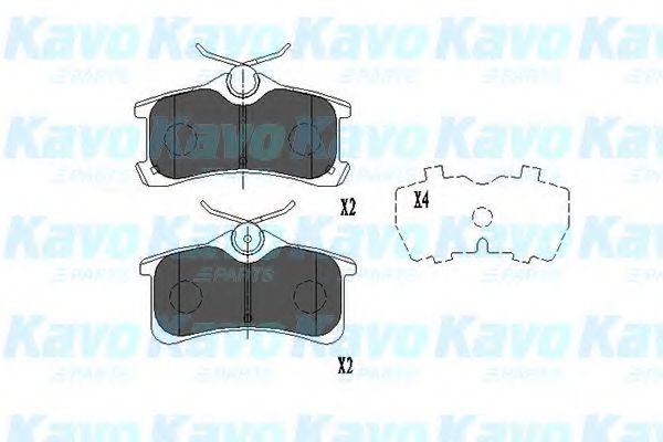 Комплект тормозных колодок, дисковый тормоз KAVO PARTS KBP-9017