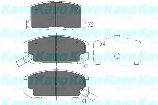 Комплект тормозных колодок, дисковый тормоз KAVO PARTS KBP-9057