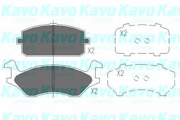 Комплект тормозных колодок, дисковый тормоз KAVO PARTS KBP-9074