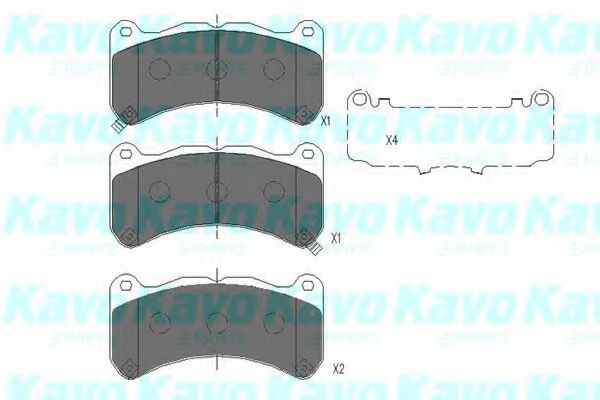 Комплект тормозных колодок, дисковый тормоз KAVO PARTS KBP-9113