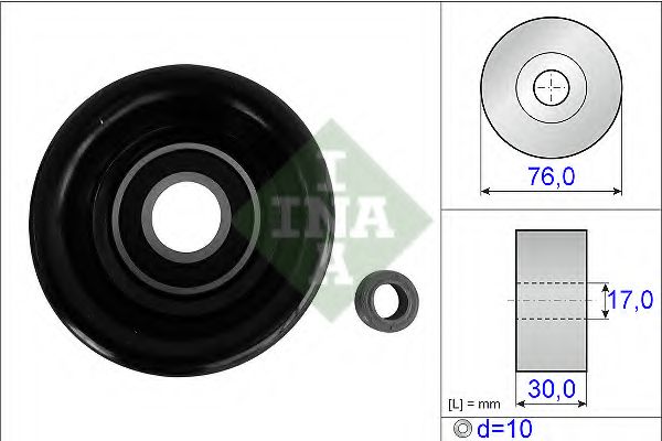 Паразитный / ведущий ролик, поликлиновой ремень INA 532 0493 10