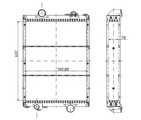 Радиатор, охлаждение двигателя NRF 50495