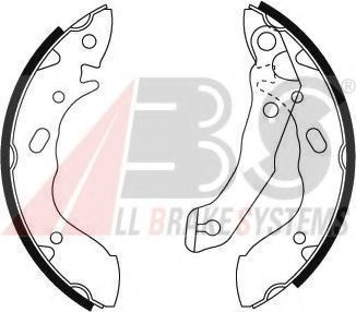 Комплект тормозных колодок A.B.S. 8898