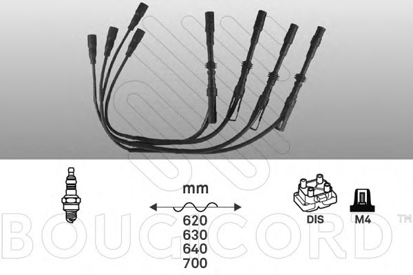 Комплект проводов зажигания BOUGICORD 7423