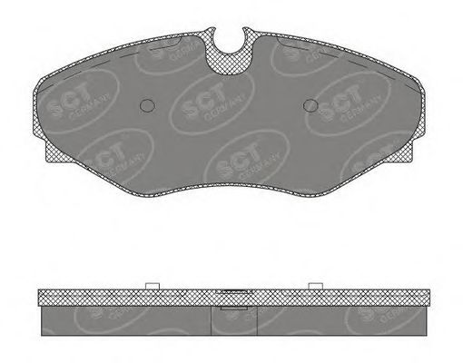 Комплект тормозных колодок, дисковый тормоз SCT Germany SP 495 PR