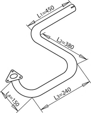 Труба выхлопного газа BORGES 3454