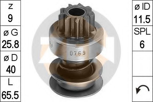 Привод с механизмом свободного хода, стартер ERA 1560