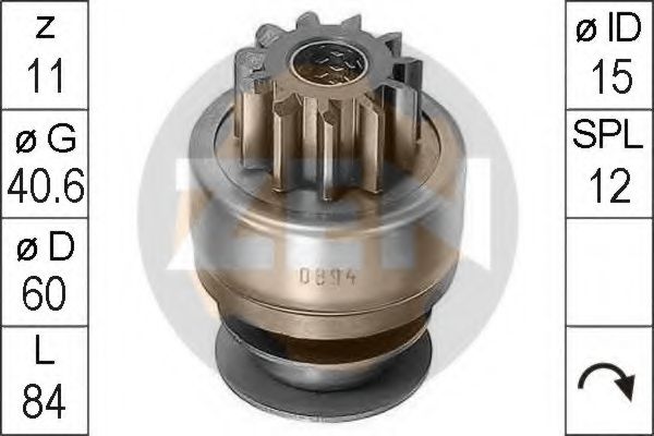 Привод с механизмом свободного хода, стартер ERA 0894