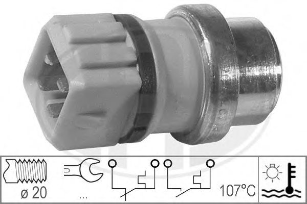 Датчик, температура охлаждающей жидкости ERA 330288