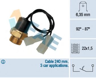 Термовыключатель, вентилятор радиатора FAE 37430