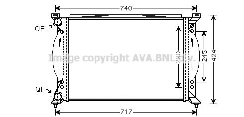 Радиатор, охлаждение двигателя AVA QUALITY COOLING AI2195