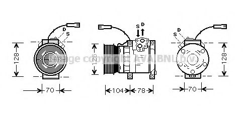 Компрессор, кондиционер AVA QUALITY COOLING AUK168