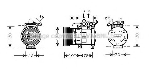 Компрессор, кондиционер AVA QUALITY COOLING AUK169