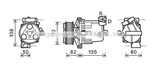 Компрессор, кондиционер AVA QUALITY COOLING DNK342