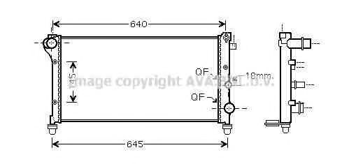 Радиатор, охлаждение двигателя AVA QUALITY COOLING FTA2379