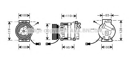 Компрессор, кондиционер AVA QUALITY COOLING FTK034