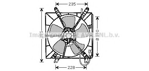 Вентилятор, охлаждение двигателя AVA QUALITY COOLING HD7508