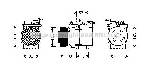 Компрессор, кондиционер AVA QUALITY COOLING HYK219