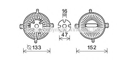 Сцепление, вентилятор радиатора AVA QUALITY COOLING MSC523