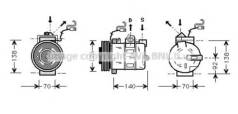 Компрессор, кондиционер AVA QUALITY COOLING OLK327