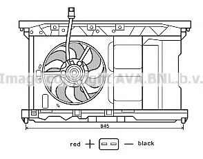 Вентилятор, охлаждение двигателя AVA QUALITY COOLING PE7549