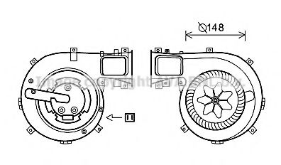 Электродвигатель, вентиляция салона AVA QUALITY COOLING SB8079