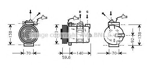 Компрессор, кондиционер AVA QUALITY COOLING SBK054