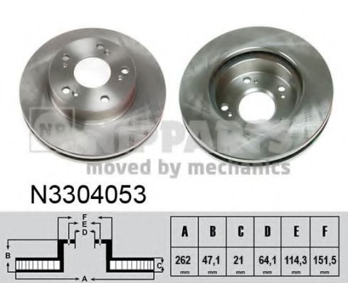 Тормозной диск NIPPARTS N3304053