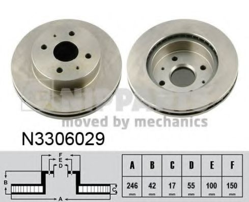 Тормозной диск NIPPARTS N3306029