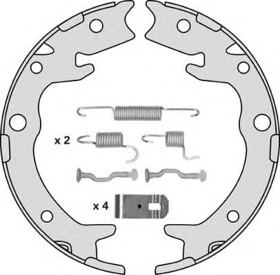 Комплект тормозных колодок, стояночная тормозная система MGA M867R