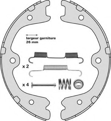Комплект тормозных колодок, стояночная тормозная система MGA M892R