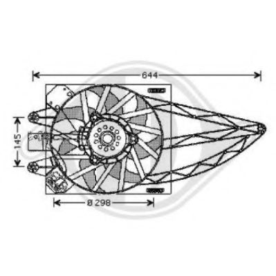 Вентилятор, охлаждение двигателя DIEDERICHS 3434201