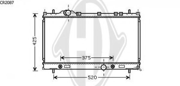 Радиатор, охлаждение двигателя DIEDERICHS 8263001