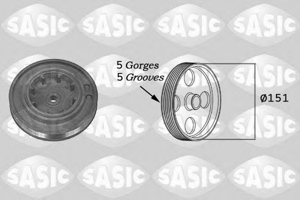 Ременный шкив, коленчатый вал SASIC 2154015