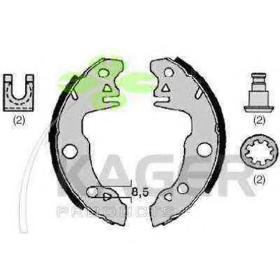 Комплект тормозных колодок KAGER 34-0181