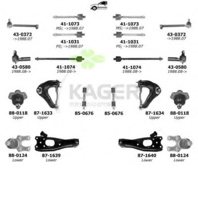 Подвеска колеса KAGER 801051