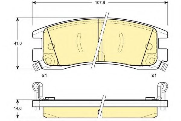 Комплект тормозных колодок, дисковый тормоз GIRLING 6113099