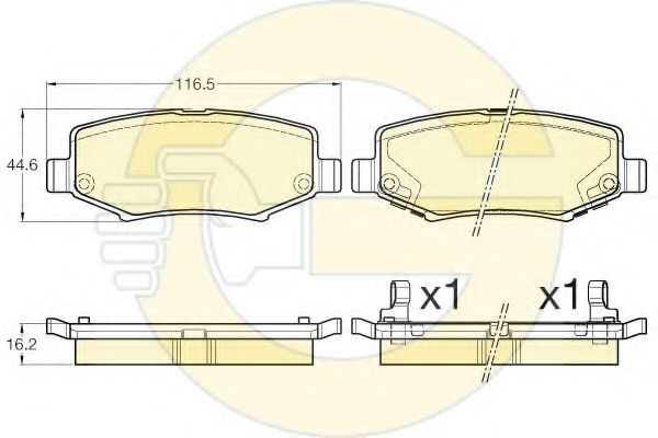 Комплект тормозных колодок, дисковый тормоз GIRLING 6135656