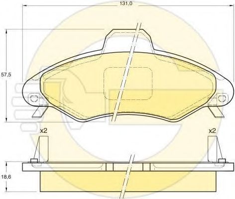 Комплект тормозов, дисковый тормозной механизм GIRLING 6410863