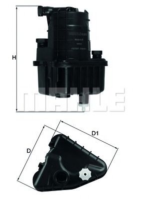 Топливный фильтр MAHLE ORIGINAL KL 832D